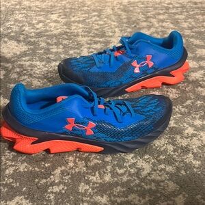 Under Armour Kids Blue and Orange Running Shoes